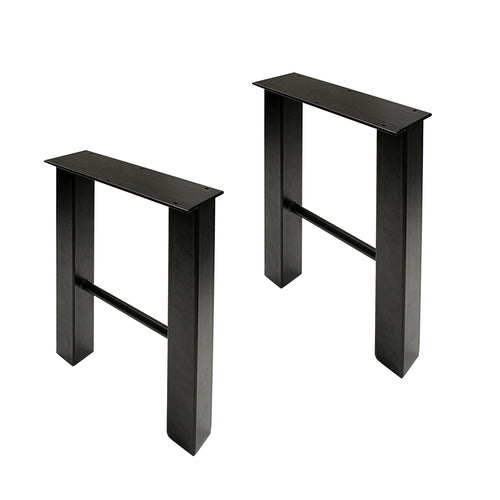Industrial Metal Outdoor Table Legs Steel Legs in Black 2pk