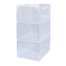 Load image into Gallery viewer, Plastic Shoe Boxes with Lids 6pk Clear - Stack Shoe Storage
