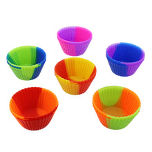 Load image into Gallery viewer, Silicone Cupcake Baking Cups Reusable Muffin Liners Small 18pc Bicolor
